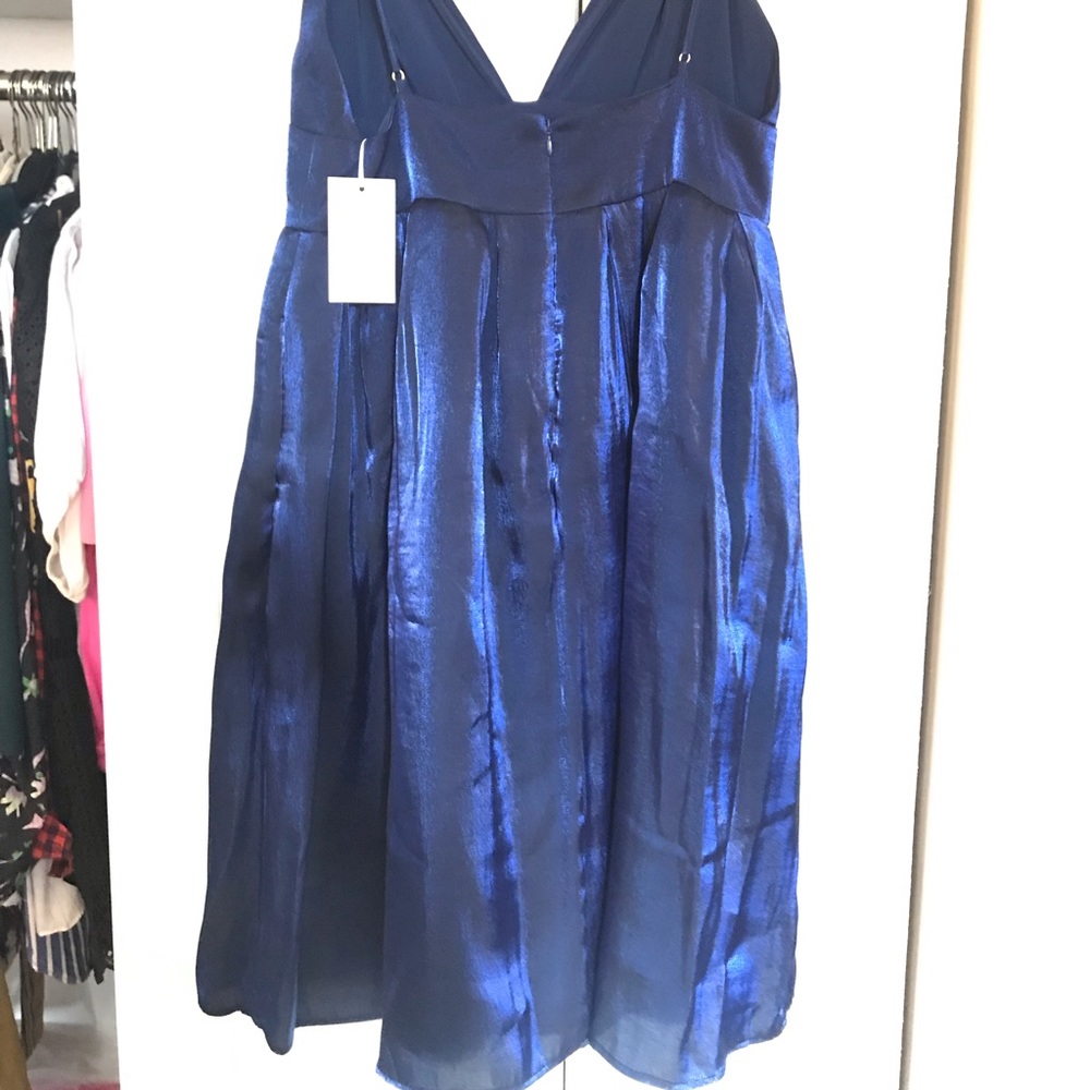 Lovers and Friends iridescent blue dress w/ tulle